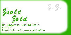 zsolt zold business card